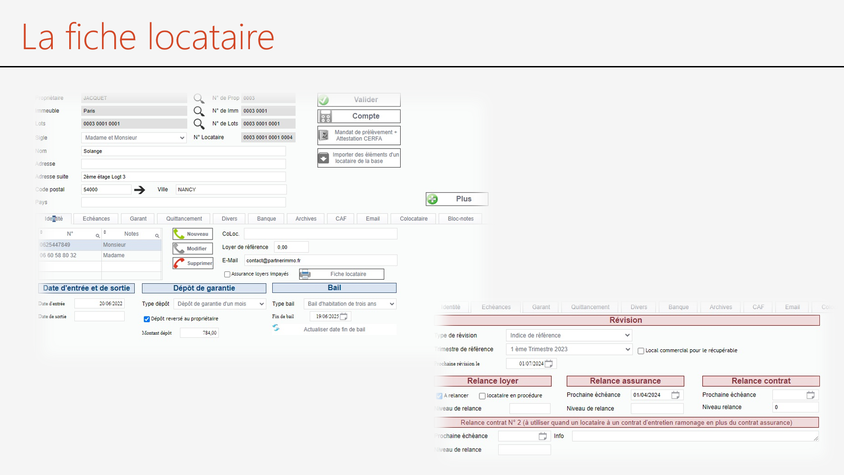 Fiche locataire